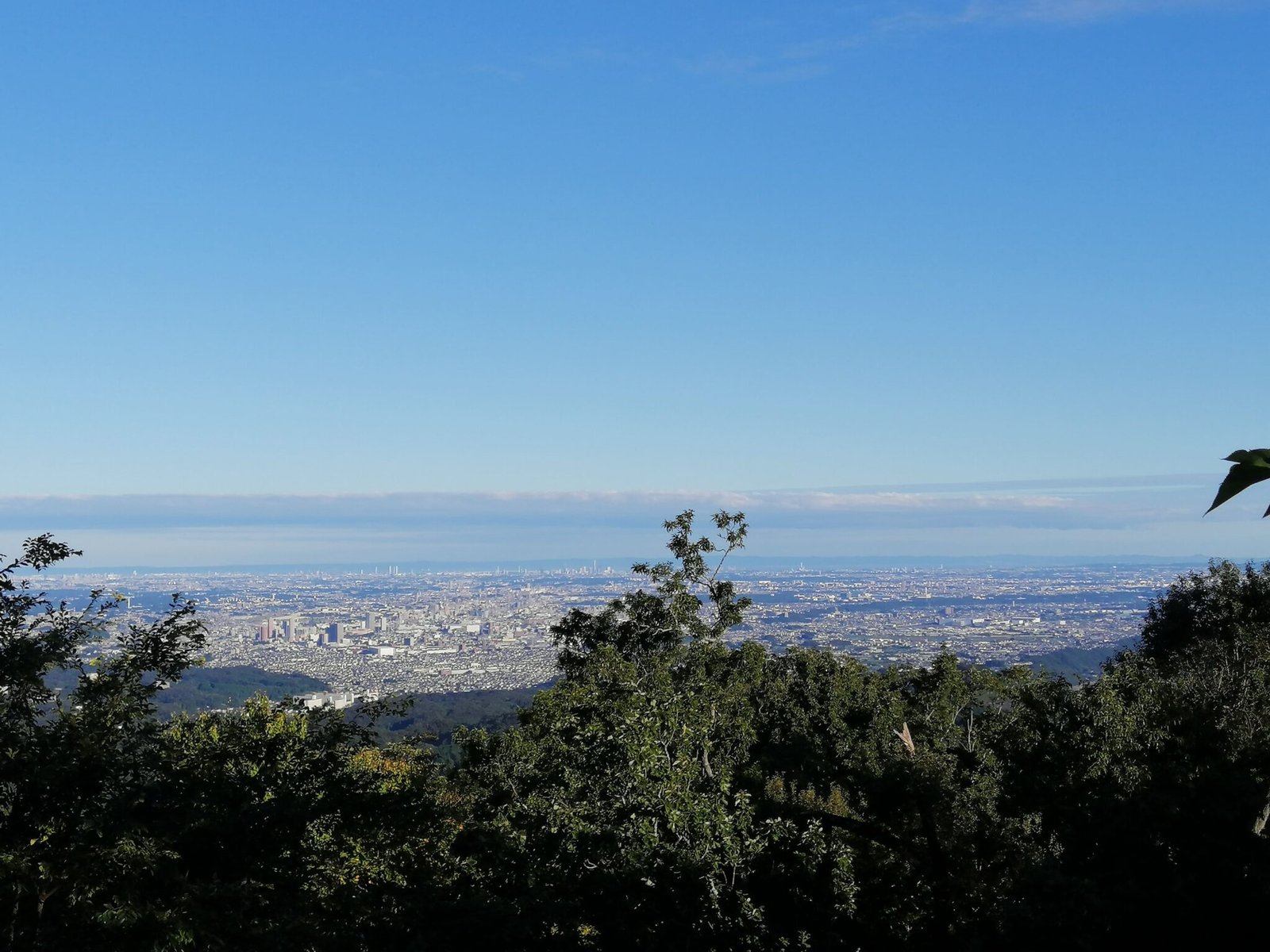 A view from the top of Mt Takao.