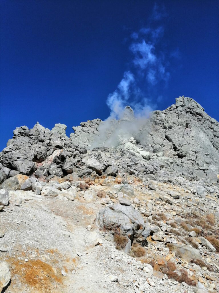 Sulfur rising from Yakdake.