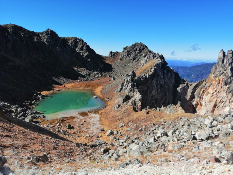 Lake on top of Yakedake.