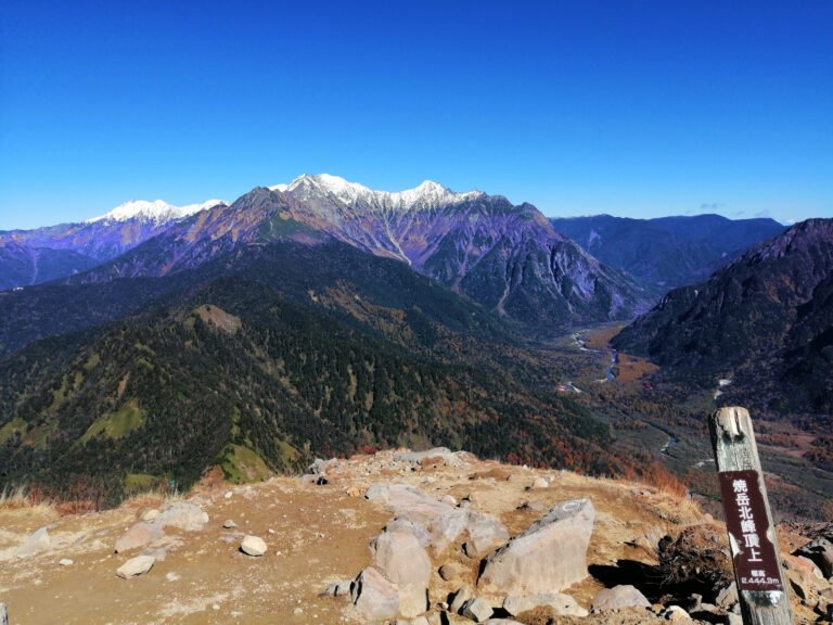 View of Mt Hotaka from Yakedake.