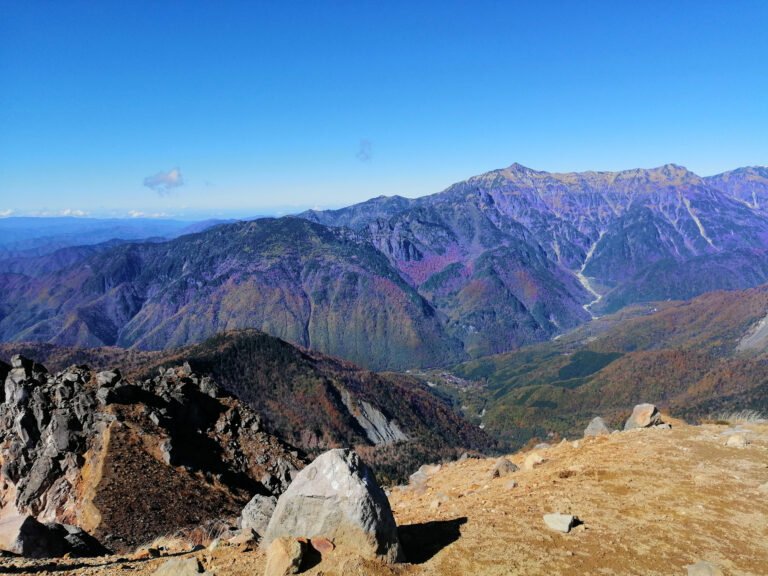 View from the summit of Yakedake.